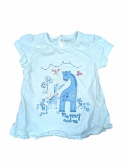 bílé tričko se žirafou pro holky secondhand Geroge bílé tričko se žirafou pro holky secondhand Geroge