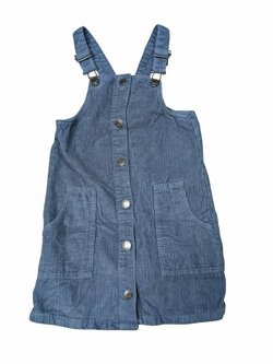 tmavě modré manžestrové šaty s laclem pro holky secondhand Tu tmavě modré manžestrové šaty s laclem pro holky secondhand Tu