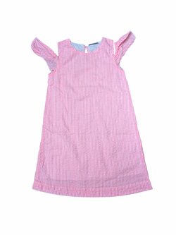 růžové šaty s pruhy pro holky secondhand girlswear