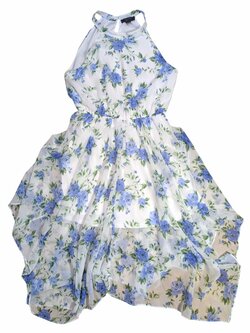 bílé šaty s květinami pro holky secondhand new look 