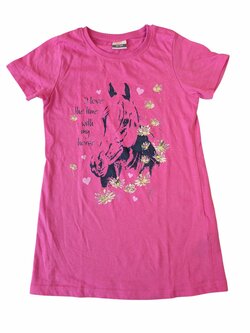 Růžové šaty s koněm pro holky secondhand Kids