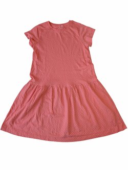 Růžové šaty s puntíky pro holky secondhand basic needs