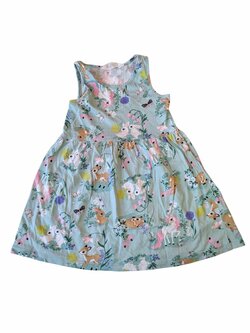 Světle modré šaty s obrázky pro holky secondhand H&M