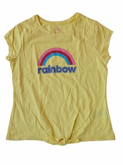 žluté triko s duhou pro holky secondhand pepperts