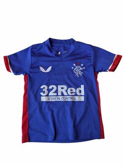 Fotbalový dres Rangers pro kluky secondhand Castore Fotbalový dres Rangers pro kluky secondhand Castore
