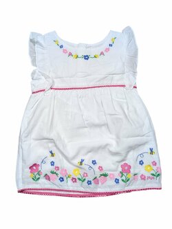 Bílé šaty kytkované pro holky secondhand Jojo Maman Bebe Bílé šaty kytkované pro holky secondhand Jojo Maman Bebe