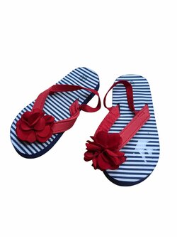 Pruhované žabky s mašličkou pro holky outlet 