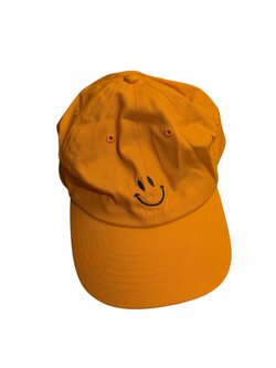 Oranžová kšiltovka se smajlíkem pro holky outlet