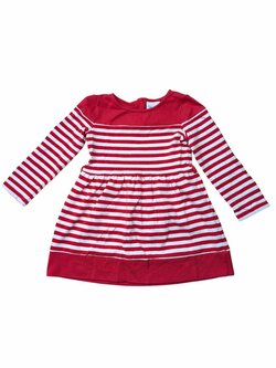 Pruhované šaty červeno bílé pro holky secondhand Nula Bug Pruhované šaty červeno bílé pro holky secondhand Nula Bug