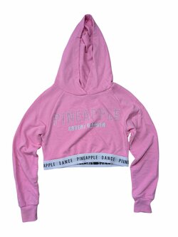 Růžová crop mikina pro holky secondhand Pineapple Růžová crop mikina pro holky secondhand Pineapple