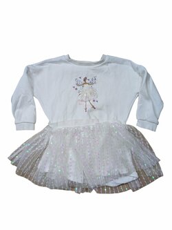 Bílé mikinové šaty pro holky secondhand TU