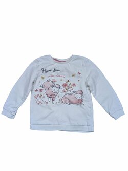 Bílá mikina s obrázkem pro holky secondhand So Cute