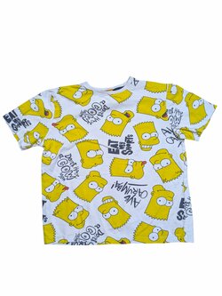 Bílé triko s obrázky Simpsonovi secondhand 
