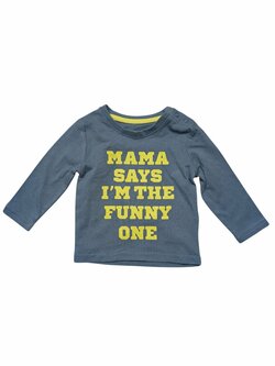 Modré triko s nápisem pro kluky secondhand Primark Modré triko s nápisem pro kluky secondhand Primark