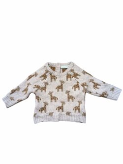 Světlý svetr se zvířátky pro kluky secondhand Jojo Maman Bébé Světlý svetr se zvířátky pro kluky secondhand Jojo Maman Bébé