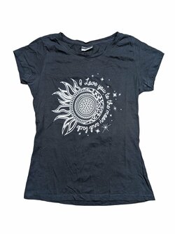 Černé triko s obrázkem pro holky secondhand Beloved