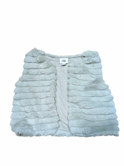 Šedá chlupatá vestička pro holky secondhand RIver Island Šedá chlupatá vestička pro holky secondhand RIver Island