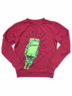 Červená mikina s obrázkem pro kluky secondhand Quiksilver Červená mikina s obrázkem pro kluky secondhand Quiksilver