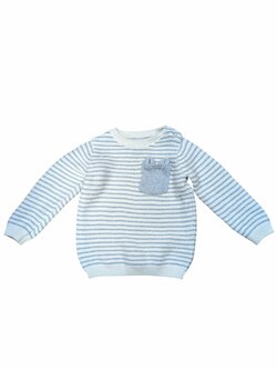 Pruhovaný svetr s kapsičkou pro kluky secondhand F&F Pruhovaný svetr s kapsičkou pro kluky secondhand F&F