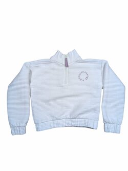 Bílá žebrovaná mikina pro holky secondhand Primark Bílá žebrovaná mikina pro holky secondhand Primark