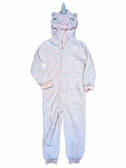 Světle růžový overal jednorožce pro holky secondhand George