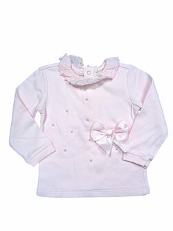 Růžová mikina zdobená pro holky secondhand Mintini Baby Růžová mikina zdobená pro holky secondhand Mintini Baby