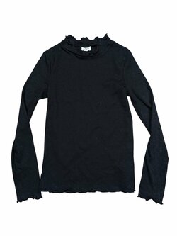 Černé elastické triko žebrované pro holky secondhand F&F