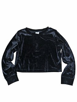 Semišový crop černý pro holky secondhand PatPat