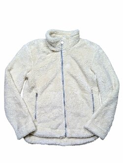 Teplá světlá mikina se třpytkama pro holky secondhand Regatta