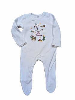 Bilé vánoční dupačky pro kluky secondhand F&F Bilé vánoční dupačky pro kluky secondhand F&F