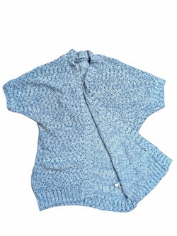 Modro bílý svetrový přehoz pro holky secondhand Nutmeg