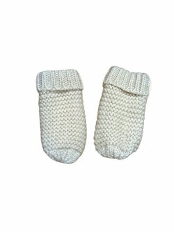 Světlé pletené bezprsté rukavice pro holky secondhand F&F