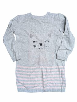 Šedý svetr s kočičkou pro holky secondhand Primark Šedý svetr s kočičkou pro holky secondhand Primark