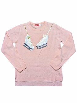 Slabý růžový svetr s obrázkem pro holky secondhand pepperts Slabý růžový svetr s obrázkem pro holky secondhand pepperts