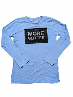 Světle modré triko se třpytkami pro holky secondhand Tchibo Světle modré triko se třpytkami pro holky secondhand Tchibo