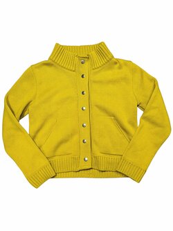 Tmavě žlutý svetr na patenty BLJ Jeans Tmavě žlutý svetr na patenty BLJ Jeans