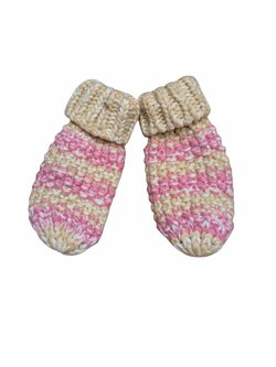 Růžovo béžové pletené rukavice pro holky outlet Deben Ham Růžovo béžové pletené rukavice pro holky outlet Deben Ham