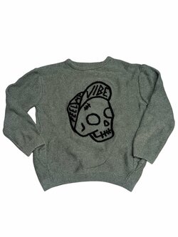 Tmavě zelený svetr s obrázkem pro kluky secondhand Zara Tmavě zelený svetr s obrázkem pro kluky secondhand Zara