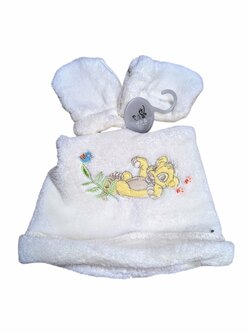 Bílá zimní čepice a rukavice pro holky outlet Disney Bílá zimní čepice a rukavice pro holky outlet Disney