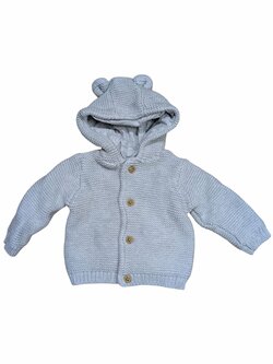 Šedá pletená bunda pro kluky secondhand M&S Šedá pletená bunda pro kluky secondhand M&S