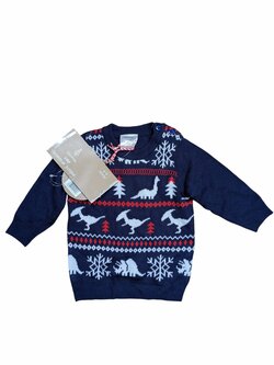Tmavě modrý vánoční svetr pro kluky outlet Lily&Dan Tmavě modrý vánoční svetr pro kluky outlet Lily&Dan