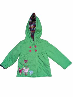 Zelená silná bunda s obrázkem pro holky secondhand TU Zelená silná bunda s obrázkem pro holky secondhand TU