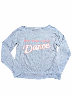 Šedé triko dlouhý rukáv s nápisem pro holky secondhand H&M Šedé triko dlouhý rukáv s nápisem pro holky secondhand H&M