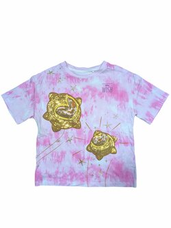 Růžové batikované triko s obrázkem pro holky secondhand Disney