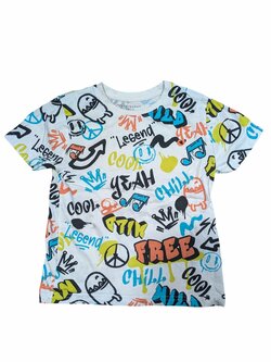 Bílé triko s obrázky pro kluky secondhand Primark Bílé triko s obrázky pro kluky secondhand Primark