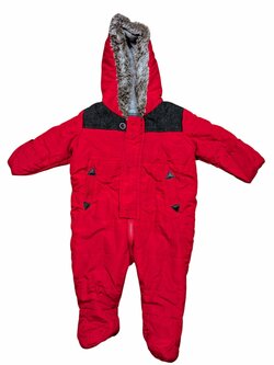 Červené zimní dupačky pro kluky secondhand TU