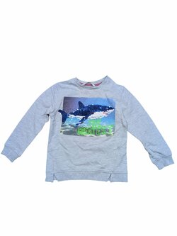 Šedá mikina se žralokem pro kluky secondhand M&S Šedá mikina se žralokem pro kluky secondhand M&S