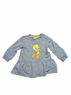 Šedé šaty s obrázkem pro holky secondhand Looney Tunes Šedé šaty s obrázkem pro holky secondhand Looney Tunes