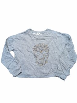 Šedá mikina slabá s obrázkem pro holky secondhand River Island Šedá mikina slabá s obrázkem pro holky secondhand River Island