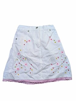 Bílá sukně s kytičkami pro holky secondhand Xmail Bílá sukně s kytičkami pro holky secondhand Xmail